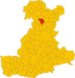 Map of comune of Curtarolo (province of Padua, region Veneto, Italy)